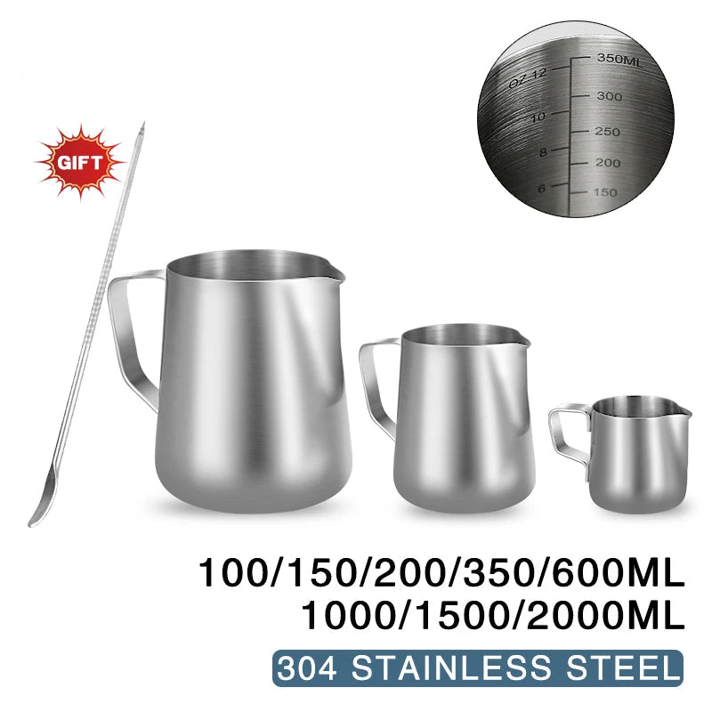 Stainless Steel Milk Frothing Pitcher for Latte Art
