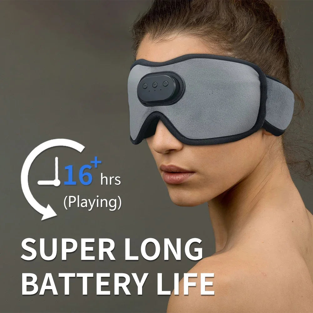 Sleep Headphones Eye Mask | Bluetooth 3D Blackout Sleeping Mask with Wireless Audio, 10H Playtime & Side Sleeper Comfort