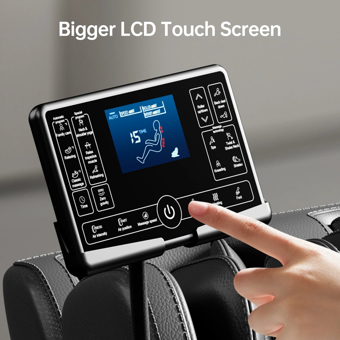 Zero Gravity Full Body Massage Chair with 18 Rollers | 24 Airbags, Waist and Calf Heat, 9 Programs, Bluetooth & Rocking Mode