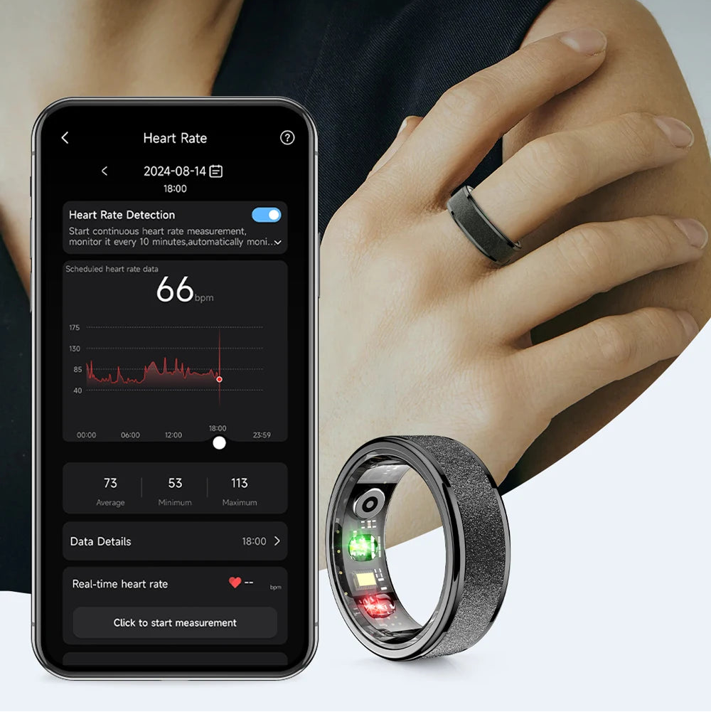Smart Ring with Activity Tracking and Charging Case