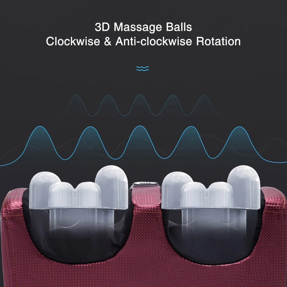 Shiatsu Foot Massager with Heat | 12 Kneading Nodes, 3 Intensities, Dual Rotation & 15-Minute Timer
