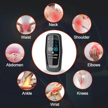 Rechargeable TENS & EMS Muscle Stimulator – 6 Modes, 19 Intensity Levels & 4 Reusable Electrode Pads