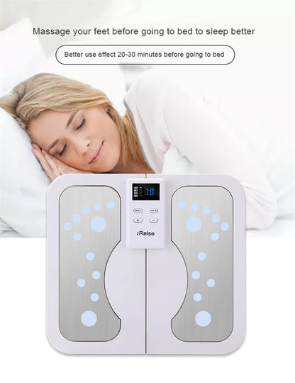EMS and TENS Foot Massager Mat with Heat | 3 Heat Levels, Adjustable Intensity, LCD Control & Foldable Design