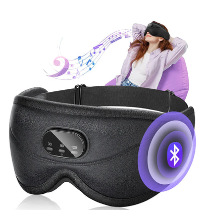 Sleep Headphones Eye Mask | Bluetooth 3D Blackout Sleeping Mask with Wireless Audio for Travel, Naps & Side Sleeping