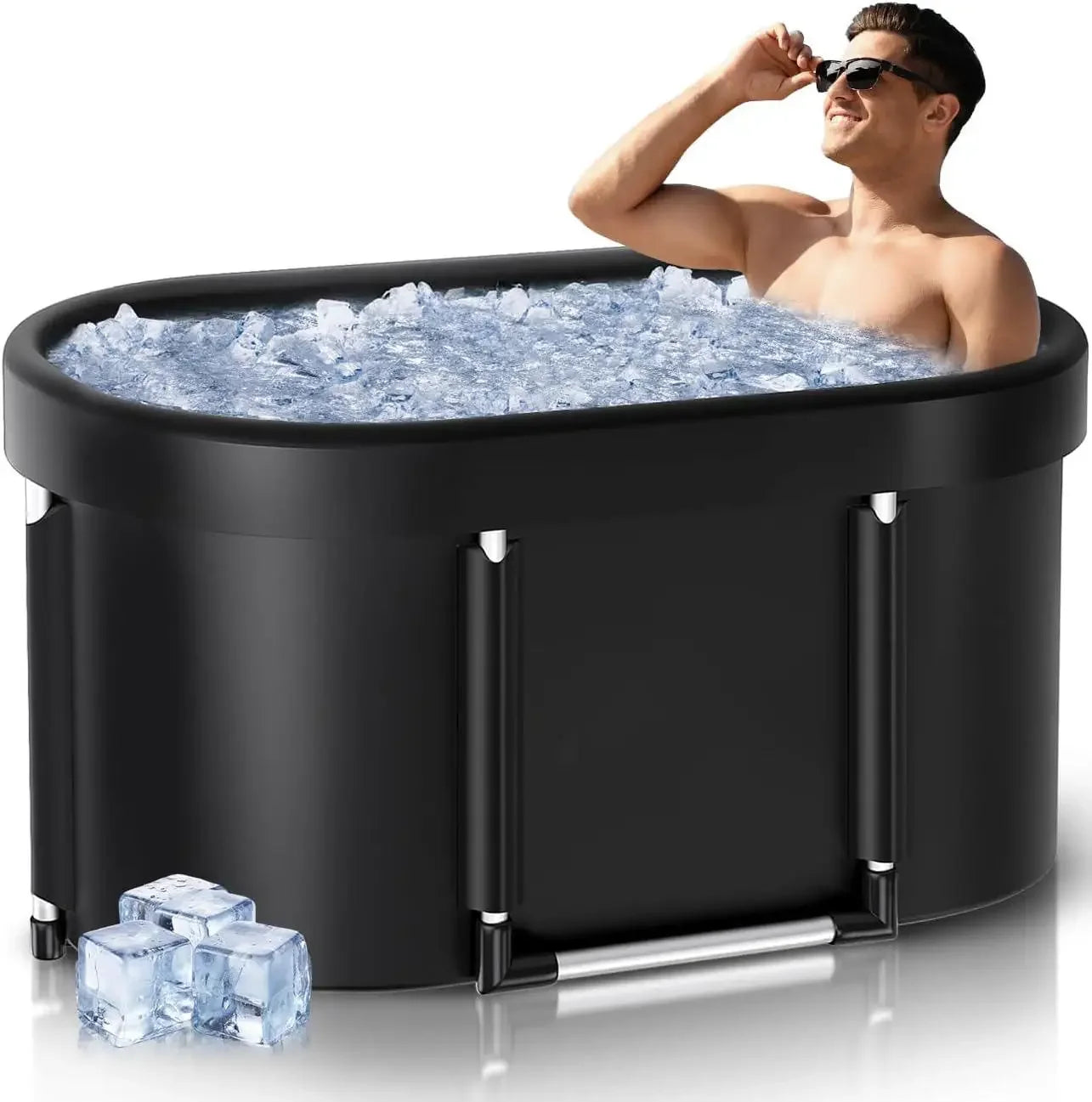 Ice Bath Tub | Foldable Cold Plunge Tub for Adults, Portable Recovery Bath for Home, Outdoor & Post-Workout Use