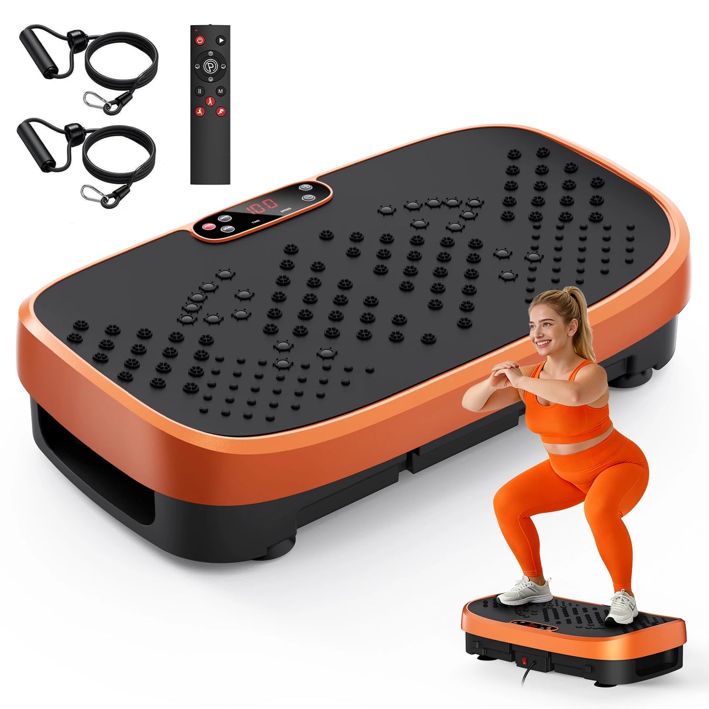 Vibration Plate Exercise Machine | Whole Body Shaker with 120 Speeds, 330 lb Capacity & Non-Slip Platform