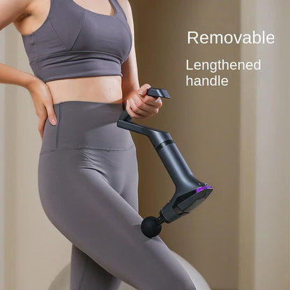 Massage Gun Deep Tissue Massager | Long Handle Percussion Muscle Massager with 12 Speeds & USB-C Charging