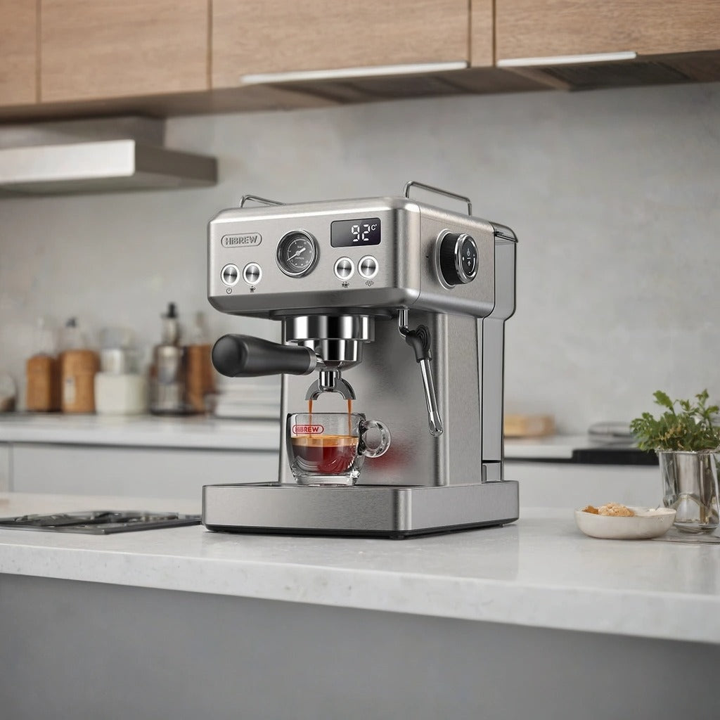 Semi-Automatic Espresso Machine with 20-Bar Pump | 58mm Portafilter, PID Temperature Control, Steam Wand & Hot/Cold Brew