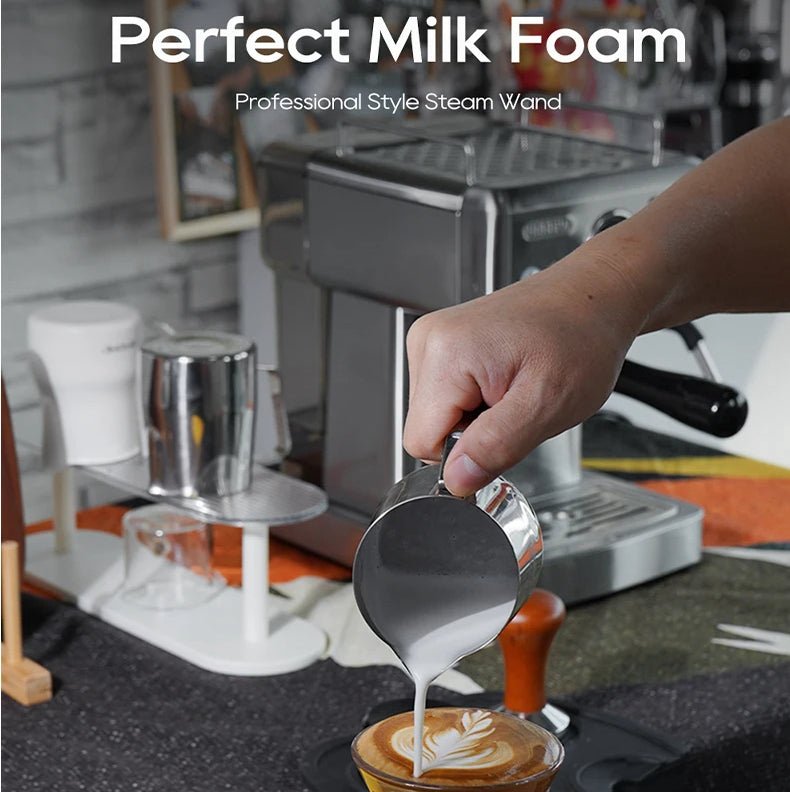 Semi-Automatic Espresso Machine with 20-Bar Pump | 58mm Portafilter, PID Temperature Control, Steam Wand & Hot/Cold Brew