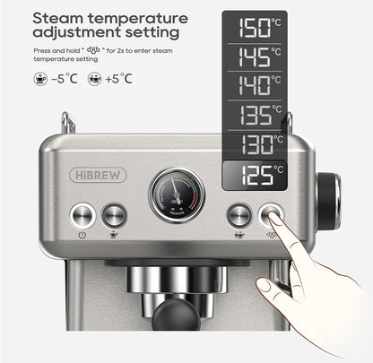 Semi-Automatic Espresso Machine with 20-Bar Pump | 58mm Portafilter, PID Temperature Control, Steam Wand & Hot/Cold Brew