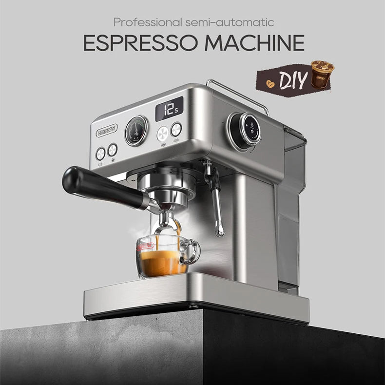 Semi-Automatic Espresso Machine with 20-Bar Pump | 58mm Portafilter, PID Temperature Control, Steam Wand & Hot/Cold Brew