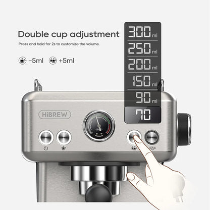 Semi-Automatic Espresso Machine with 20-Bar Pump | 58mm Portafilter, PID Temperature Control, Steam Wand & Hot/Cold Brew