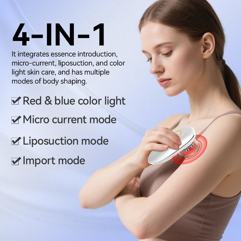 EMS Cupping Massager | Electric Face and Body Sculpting Massager with Suction, Gua Sha & Adjustable Intensity