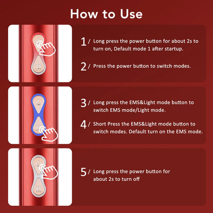 Red Light Scalp Massager Comb with 660nm LED | 3 EMS Intensities, Red Green Blue Modes, 6ml Oil Applicator & USB-C
