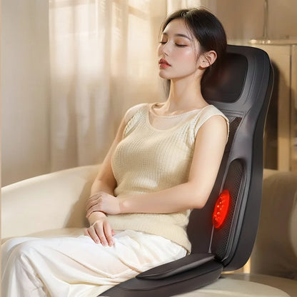 Massage Seat Cushion with Heat | Full Body Vibration Chair Massager for Back, Waist, Thighs, Office & Car