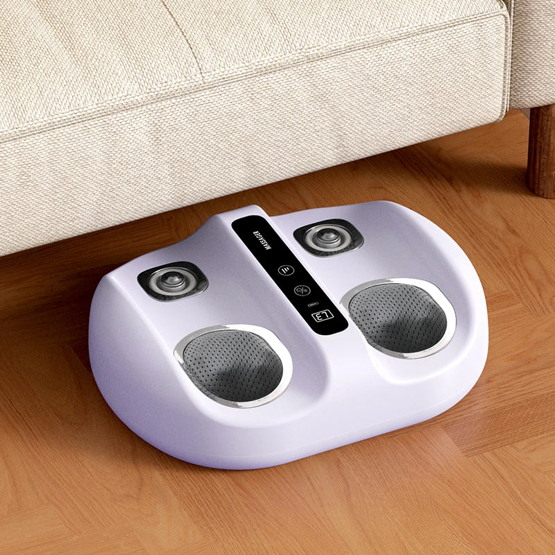 Foot Massager Machine with Heat | Kneading, Rotation, Vibration & Full-Foot Pressure Point Massage Purple