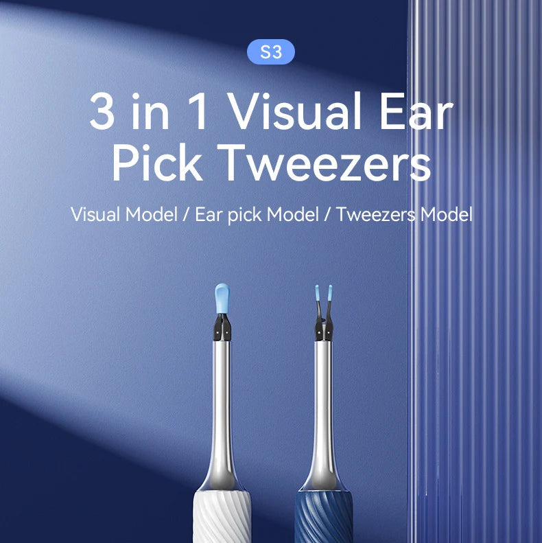 Ear Wax Removal Tool with 12MP Camera | Wi-Fi Ear Cleaner and LED Otoscope for iPhone and Android with Ear Picks