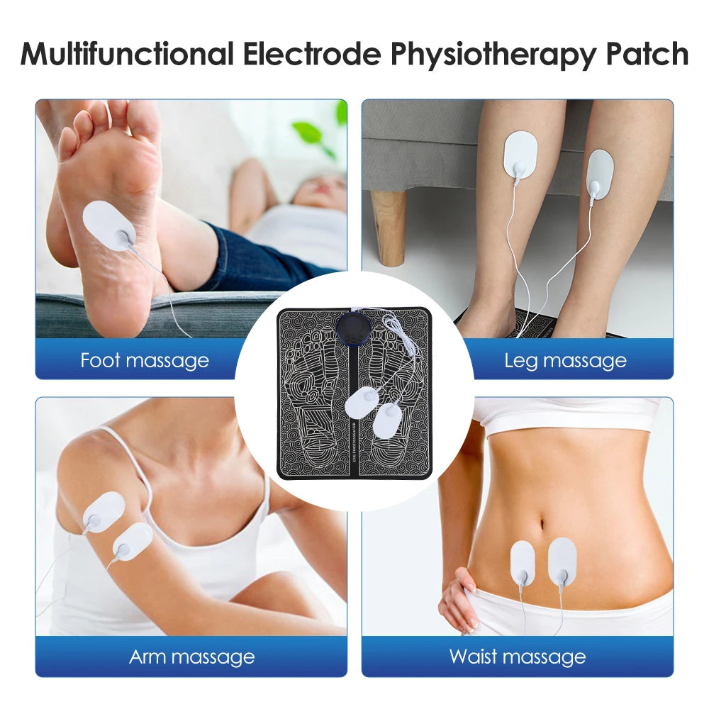 EMS and TENS Foot Massager Mat | 6 Modes, 9 Intensity Levels, Full-Foot Stimulation & USB Rechargeable Control