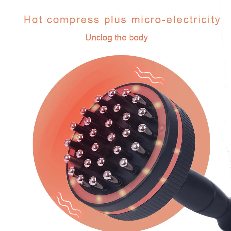 Electric Gua Sha Massager with Heat | Microcurrent Body Massage Brush for Back, Arms, Legs & Muscle Relaxation