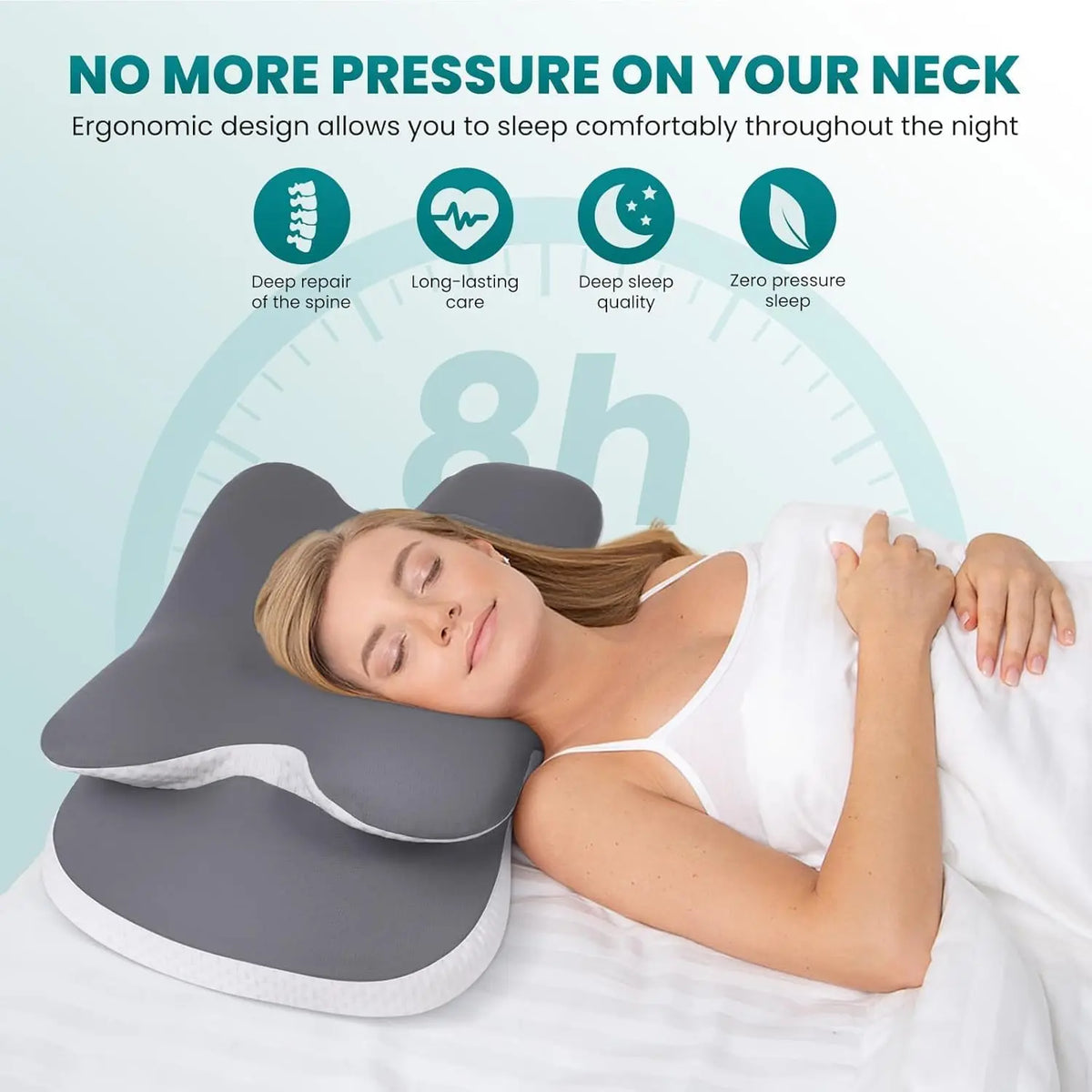 Butterfly Memory Foam Cervical Pillow | Dual Height