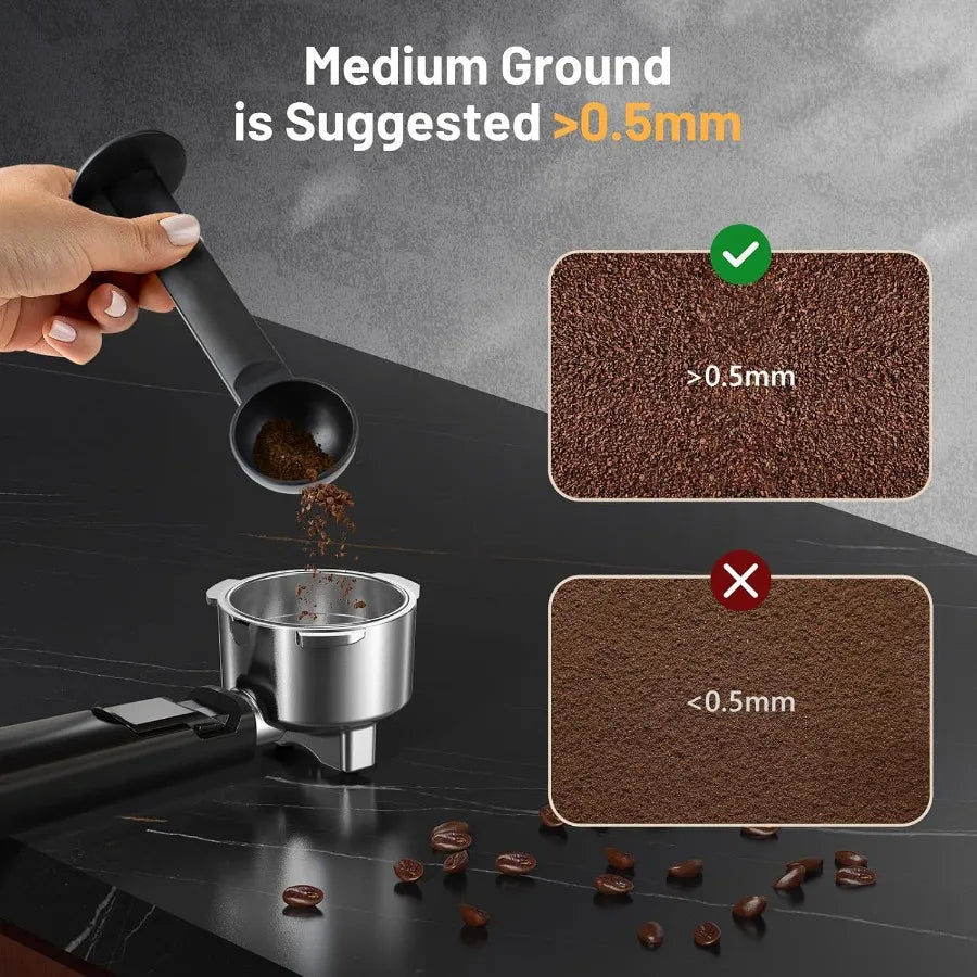 Espresso Machine with Touch Controls, Steam Wand and Iced-Coffee Setting