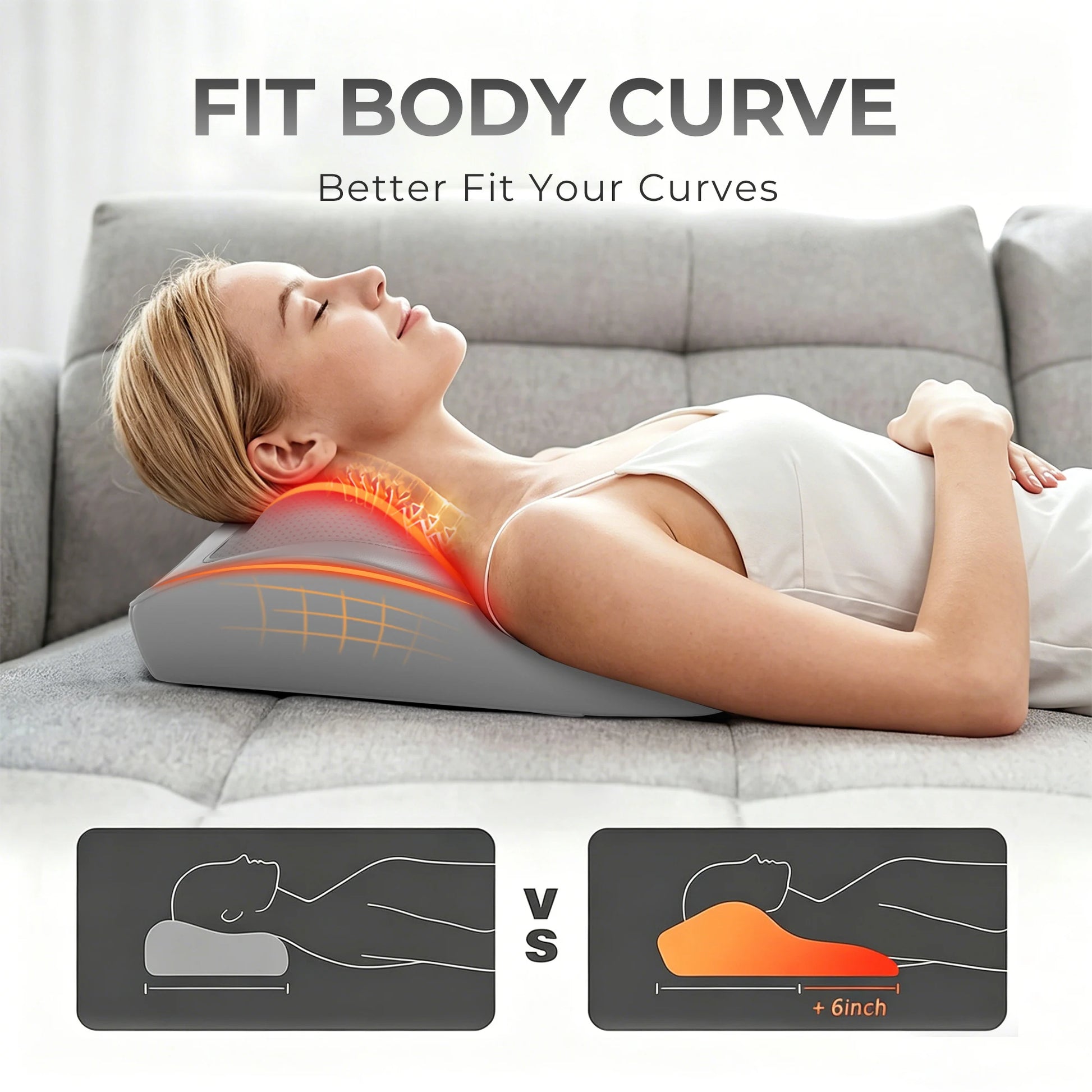 Shiatsu Neck and Back Massager | Electric 3D Kneading Massage Pillow for Neck, Lumbar & Back Pain Relief