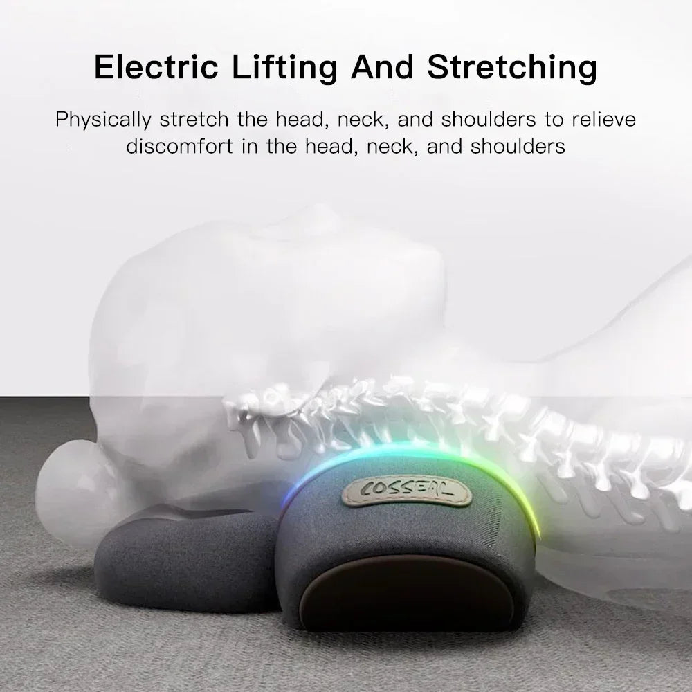 Neck Massage Pillow with Heat, Vibration and Adjustable Air Support