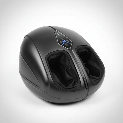 Shiatsu Foot Massager with Heat and Air Compression | 4 Modes, 5 Intensities, Deep Kneading Rollers & Remote Control Black