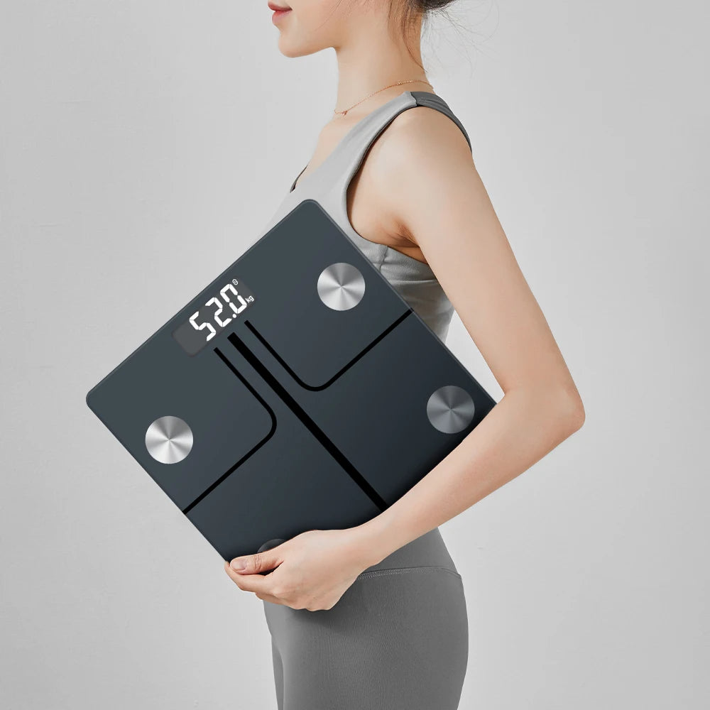 Smart Body Composition Scale with ITO Sensor | 12 Metrics, 0.1 lb Precision, Fitdays Bluetooth App & 400 lb Capacity