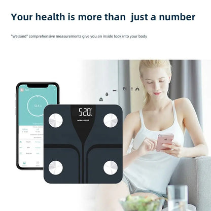 Smart Body Composition Scale with ITO Sensor | 12 Metrics, 0.1 lb Precision, Fitdays Bluetooth App & 400 lb Capacity