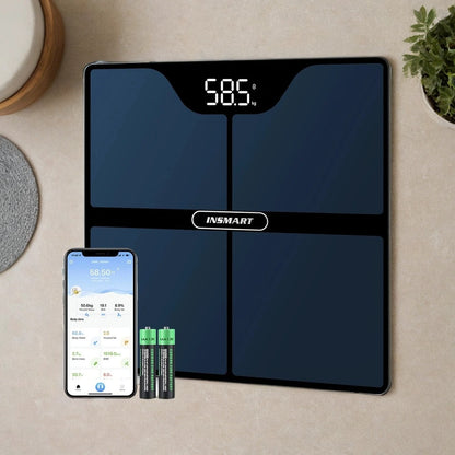 Smart Body Fat Scale | 16-Data Bluetooth Digital Scale with App | Weight, BMI, Muscle & More | Syncs with Apple Health & Fitbit