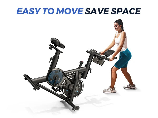 Smart Indoor Cycling Bike with 15 lb Flywheel | Quiet Belt Drive, Bluetooth App Sync, LED Monitor & 300 lb Capacity