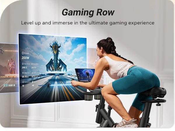 Smart Indoor Cycling Bike with 15 lb Flywheel | Quiet Belt Drive, Bluetooth App Sync, LED Monitor & 300 lb Capacity