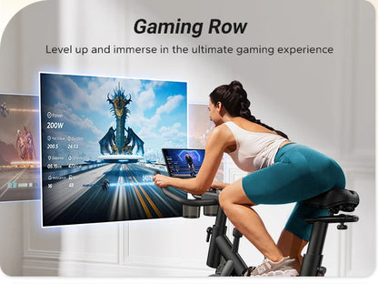 Smart Indoor Cycling Bike with 15 lb Flywheel | Quiet Belt Drive, Bluetooth App Sync, LED Monitor & 300 lb Capacity