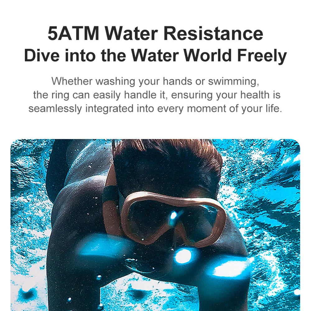 Smart Fitness Ring with Rotating Spinner | Heart Rate, Sleep and Activity Tracking, 60-Day Battery, App Sync & Charging Case