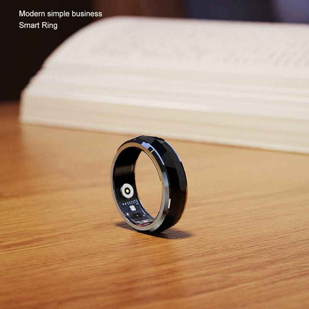 Smart Fitness Ring with Rotating Spinner | Heart Rate, Sleep and Activity Tracking, 60-Day Battery, App Sync & Charging Case