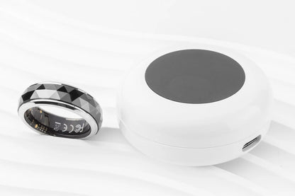 Smart Fitness Ring with Rotating Spinner | Heart Rate, Sleep and Activity Tracking, 60-Day Battery, App Sync & Charging Case