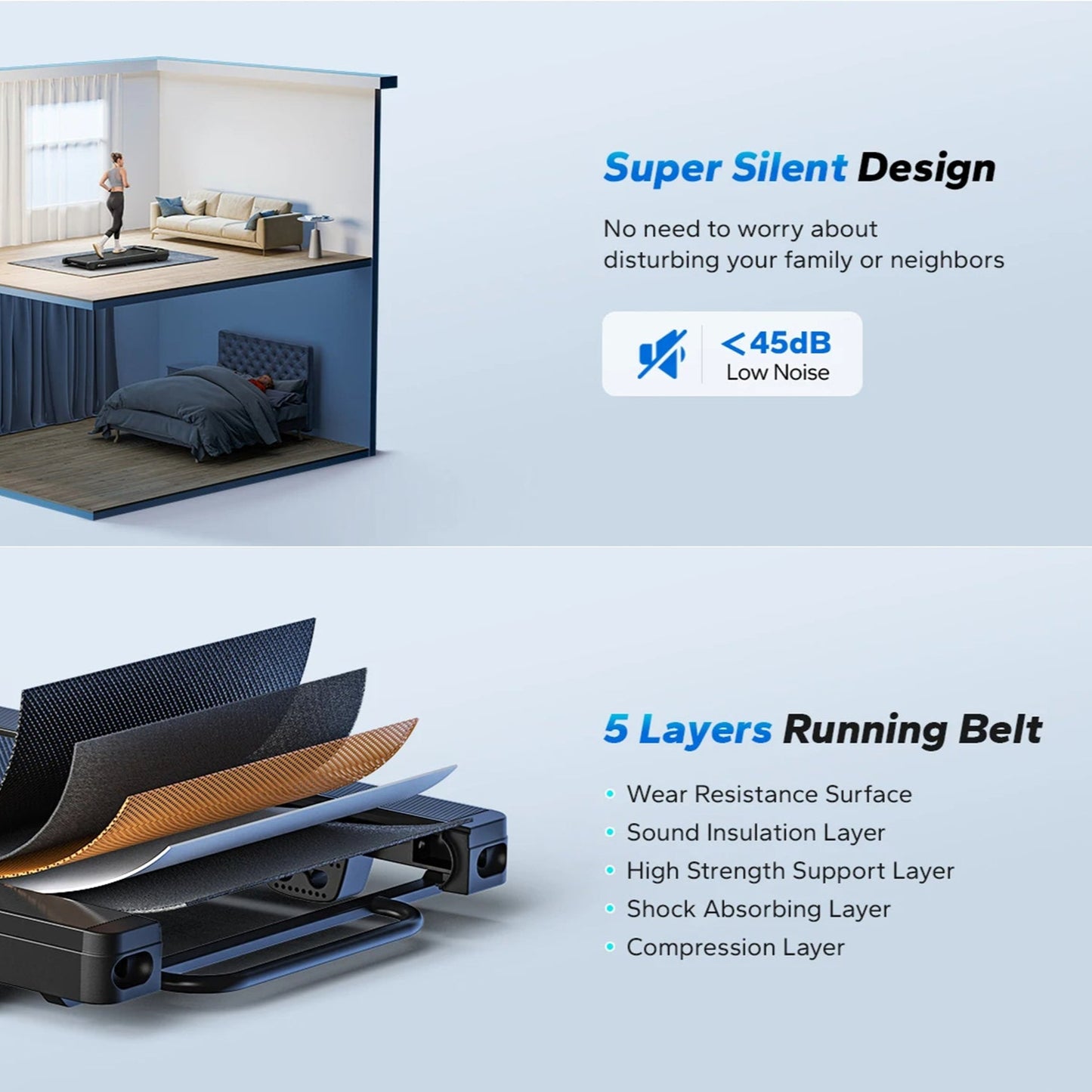 Under Desk Walking Pad Treadmill with 9% Electric Incline | 2.5HP Motor, 265 lb Capacity, Bluetooth App, LED & Remote