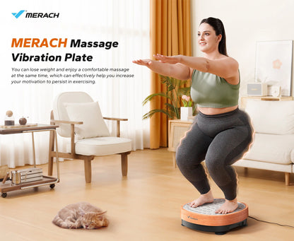 Vibration Plate Exercise Machine with Foot Massage | 99 Speeds, 9 Programs, 330 lb Capacity, Resistance Bands & Push-Up Bars
