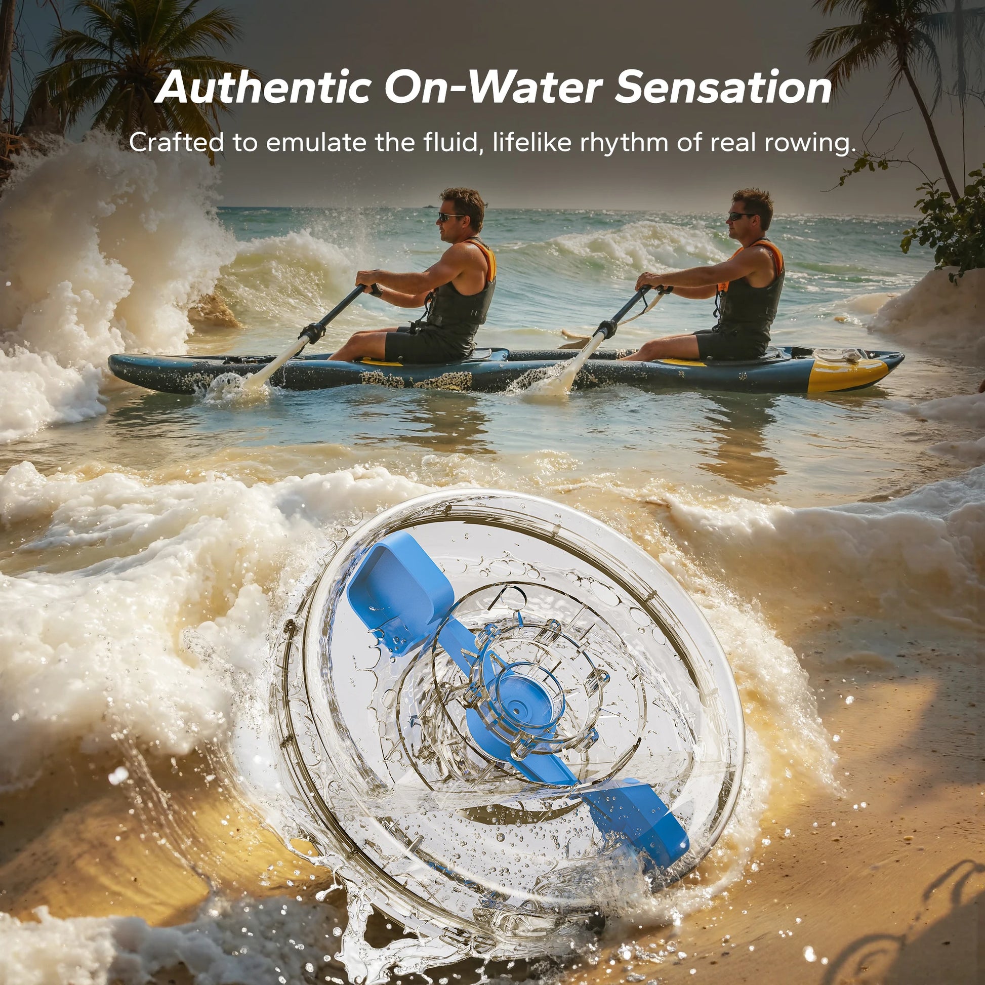 Foldable Solid Wood Water Rowing Machine | Natural Resistance, Bluetooth App, Workout Monitor, 400 lb Capacity & Upright Storage