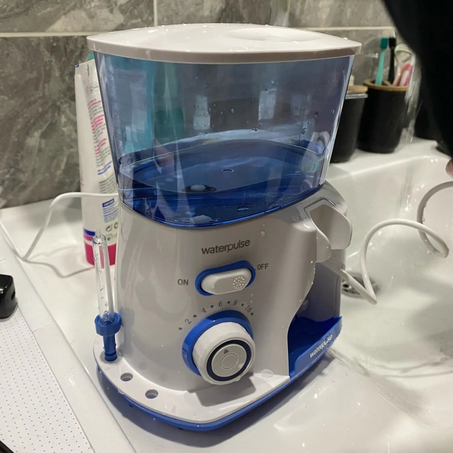 Professional Oral Irrigator | 1800 Pulses/min, 800ml Tank, 5 Tips & Adjustable Pressure | Electric Water Flosser for Braces, Implants & Gum Health