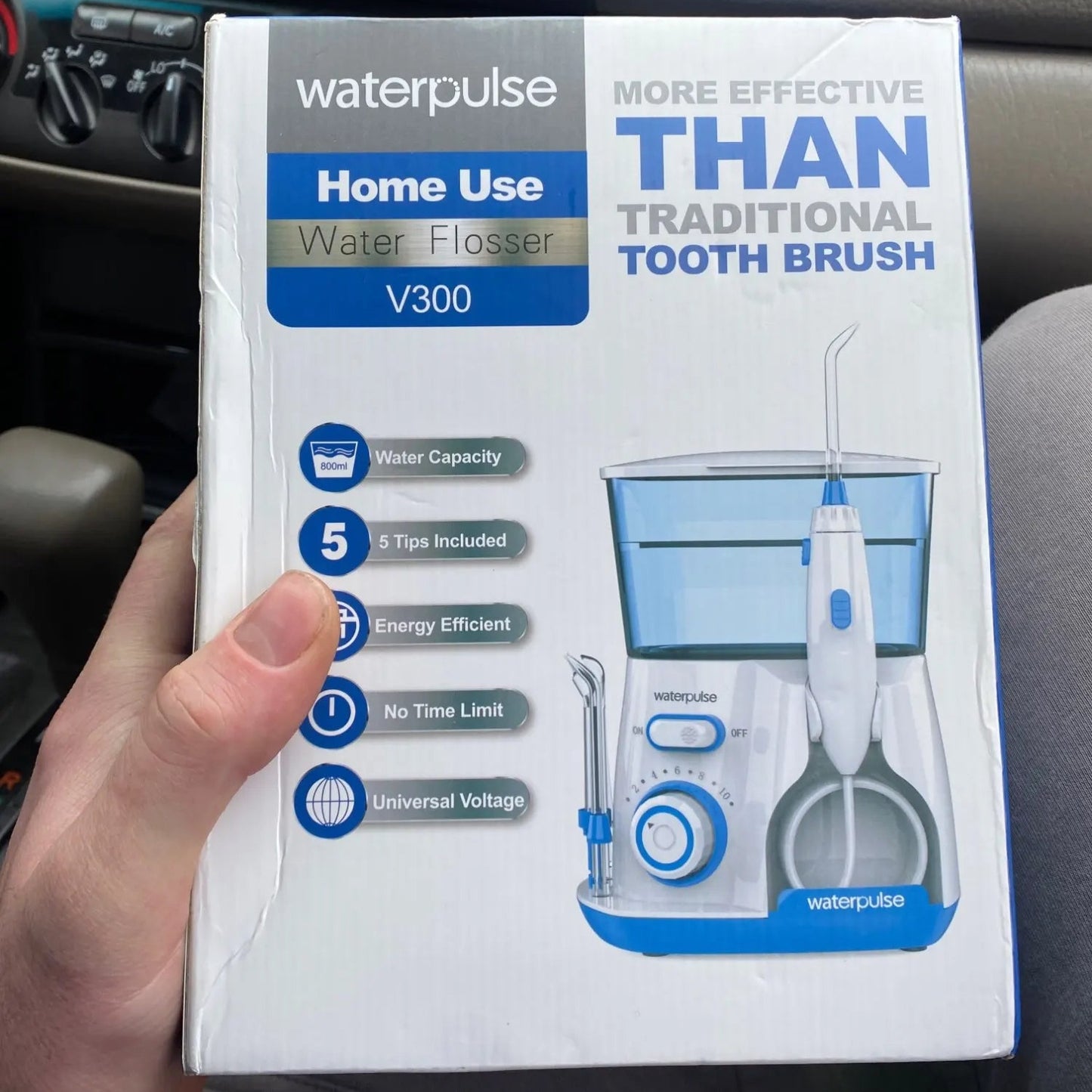 Professional Oral Irrigator | 1800 Pulses/min, 800ml Tank, 5 Tips & Adjustable Pressure | Electric Water Flosser for Braces, Implants & Gum Health