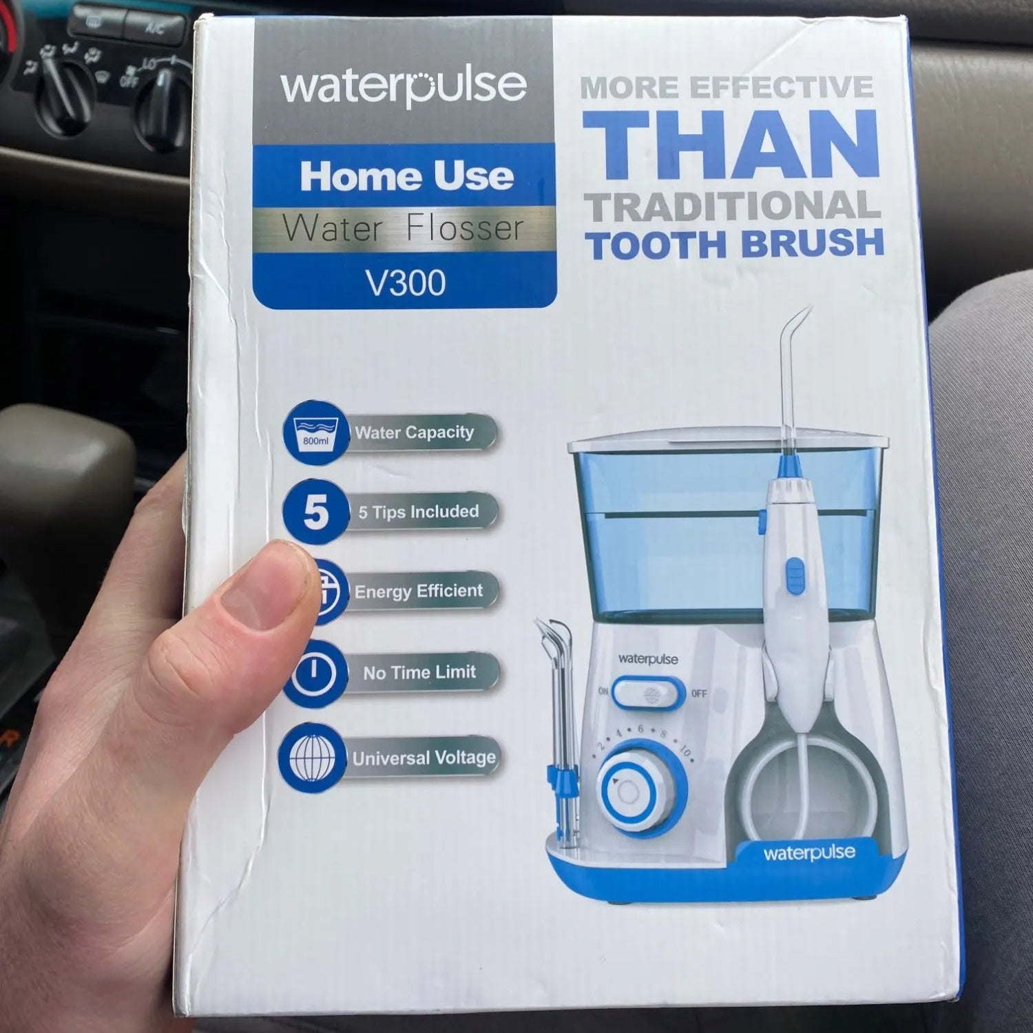 Professional Oral Irrigator | 1800 Pulses/min, 800ml Tank, 5 Tips & Adjustable Pressure | Electric Water Flosser for Braces, Implants & Gum Health