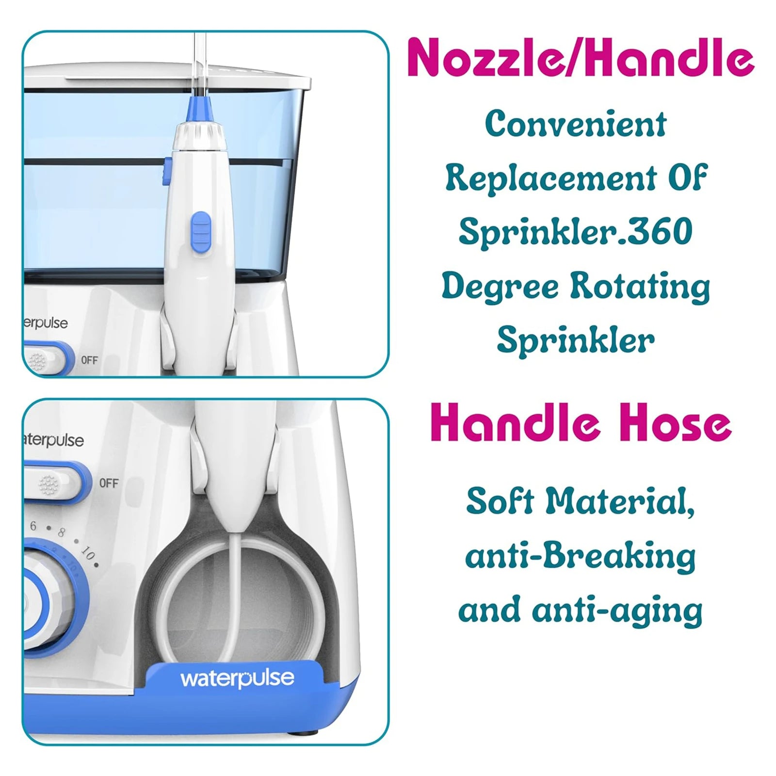 Professional Oral Irrigator | 1800 Pulses/min, 800ml Tank, 5 Tips & Adjustable Pressure | Electric Water Flosser for Braces, Implants & Gum Health