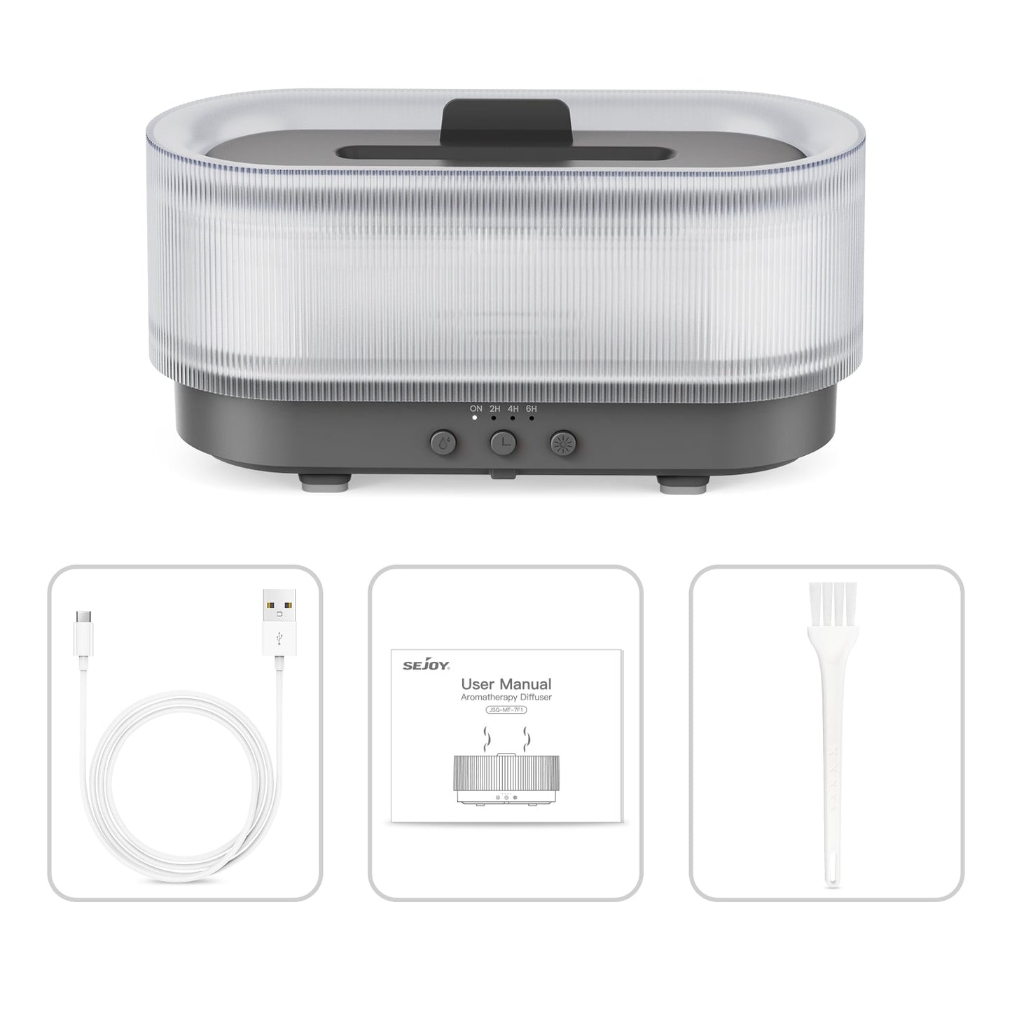 Flame Effect Essential Oil Diffuser 300ml | Ultrasonic Mist, LED Flames, 12H Runtime