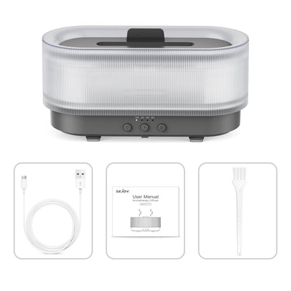 Flame Effect Essential Oil Diffuser 300ml | Ultrasonic Mist, LED Flames, 12H Runtime