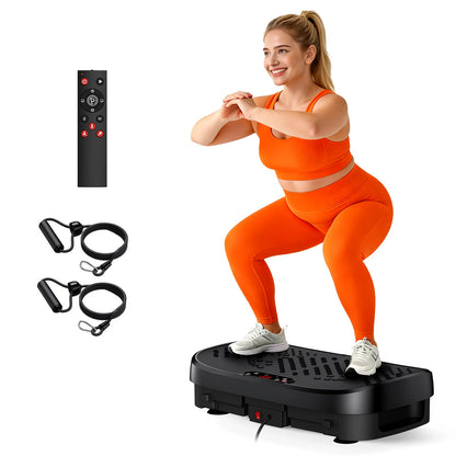 Vibration Plate Exercise Machine | Whole Body Shaker with 120 Speeds, 330 lb Capacity & Non-Slip Platform Black