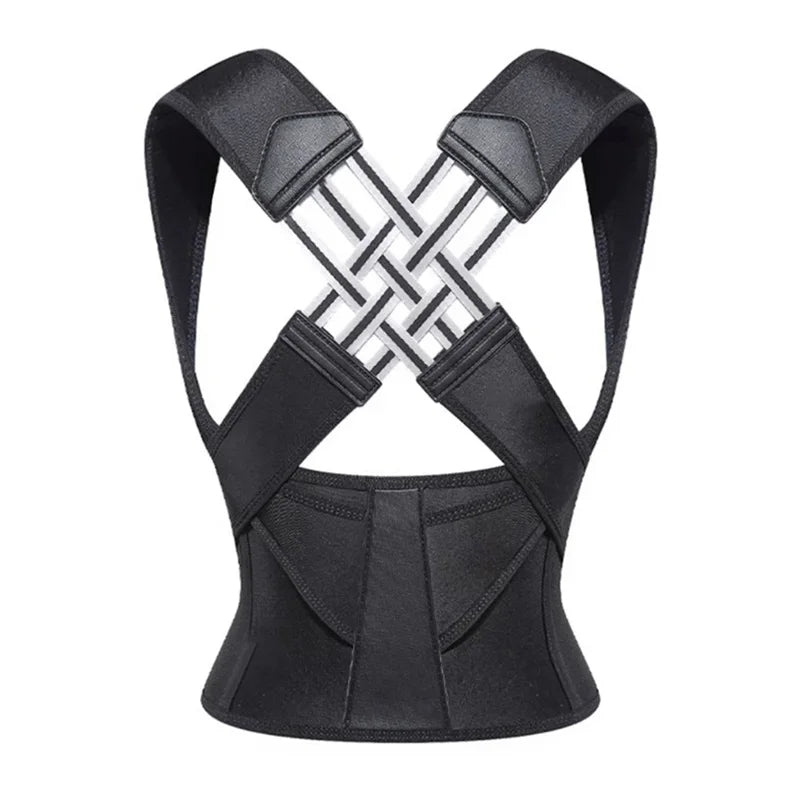 Adjustable Posture Corrector Brace for Back and Shoulders Black