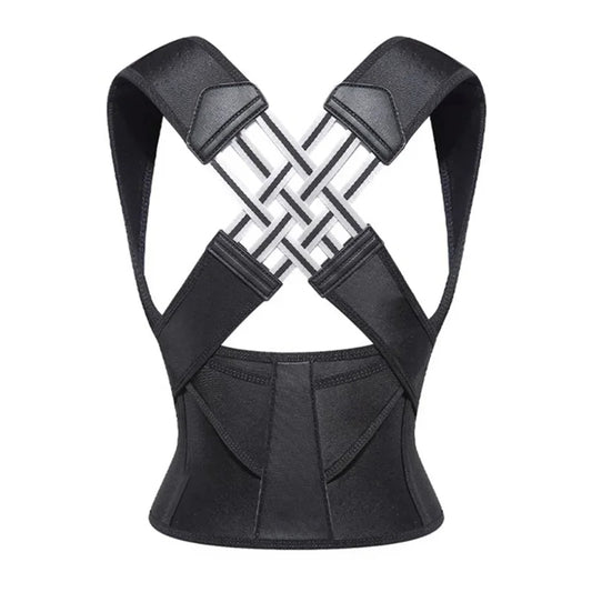 Adjustable Posture Corrector Brace for Back and Shoulders Black