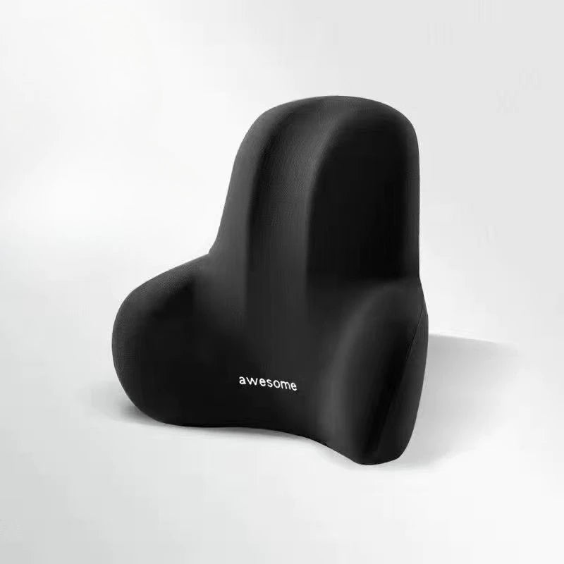 Office Chair Cushion | Memory Foam Seat Cushion with Lumbar Support for Back Pain Relief, Desk Chair & Home Office Black